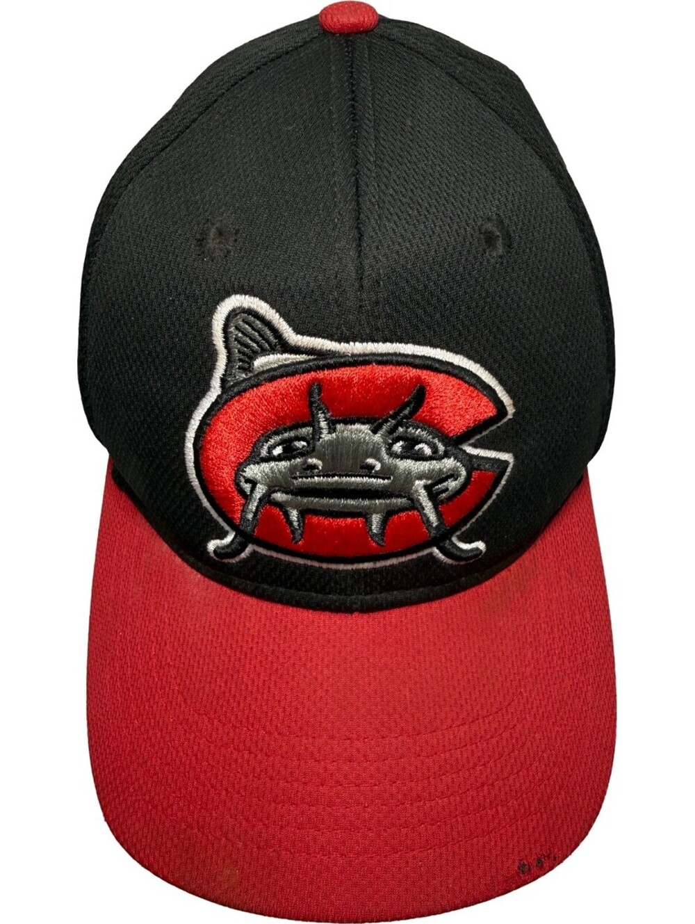 Vintage Carolina Mudcats MiLB Hat YOUTH SIZE Minor League Baseball Cap Black Red